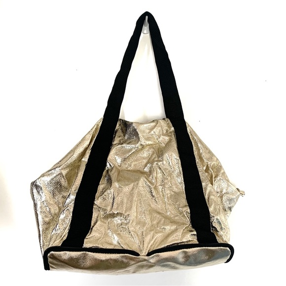 Victoria’s Secret Gold Duffel Bag Gym Bag - Picture 2 of 8